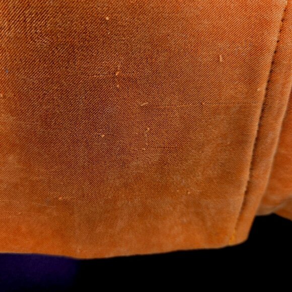 Vntage 90s Burnt Orange Microsuede Jacket Mid Length Trench Size M Fall Autumn - Picture 8 of 11
